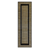 Dywany Łuszczów Běhoun Gloss 6776 86 greek black/gold - 80x250 cm
