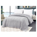 Světle šedý sametový přehoz na postel se vzorem ARROW VELVET Rozměr: 200 x 220 cm
