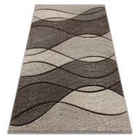 Dywany Lusczow Kusový koberec FEEL Waves tmavě béžový