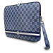 DKNY PU Leather Checkered Pattern and Stripe pouzdro na notebook 13/14" modré