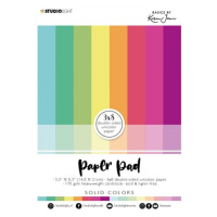 Blok barevných papírů Studio Light, A5 (24 listů) – zářivé barvy Aladine