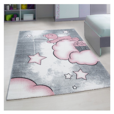 Dětský kusový koberec Playtime 0580A | růžový Typ: 190x280 cm