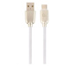 Kabel CABLEXPERT CC-USB2R-AMCM-2M-W USB 2.0 AM na Type-C kabel (AM/CM), 2m, pogumovaný, bílý, bl