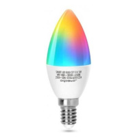 B.V. LED RGBW Žárovka C37 E14/5W/230V 3000-6500K Wi-Fi