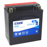 Motobaterie EXIDE ETX16-BS, 12V, 14Ah, 215A