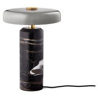 DESIGN BY US Nabíjecí stolní lampa Trip LED, šedá / šedá, mramor, sklo, IP44