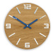 ModernClock Nástěnné hodiny Arabic Wood hnědo-modré