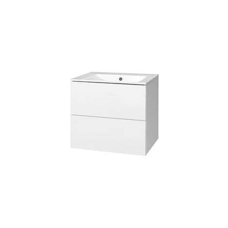 Aira, koupelnová skříňka s keramickým umyvadlem 60 cm, bílá MEREO