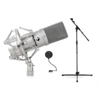Auna Mikrofonní set, stojan, mikrofon a pop filtr