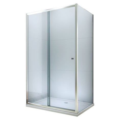 MEXEN/S Apia sprchový kout posuvný 100x90 cm, sklo transparent, chrom + vanička 840-100-090-01-0