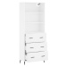 vidaXL Skříň highboard bílá 69,5 x 34 x 180 cm kompozitní dřevo