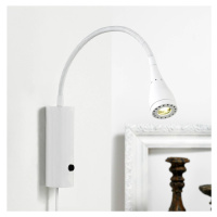 Nordlux LED nástěnné světlo Mento s ohebným ramenem, bílé