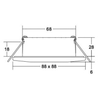 BRUMBERG BRUMBERG Chooose LED downlight hranatý, bílá