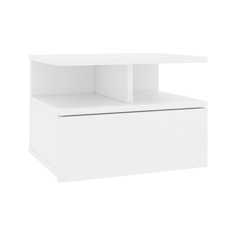 Nástěnný noční stolek bílý 40 x 31 x 27 cm dřevotříska SHUMEE