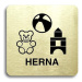 Accept Piktogram "herna" (80 × 80 mm) (zlatá tabulka - černý tisk bez rámečku)