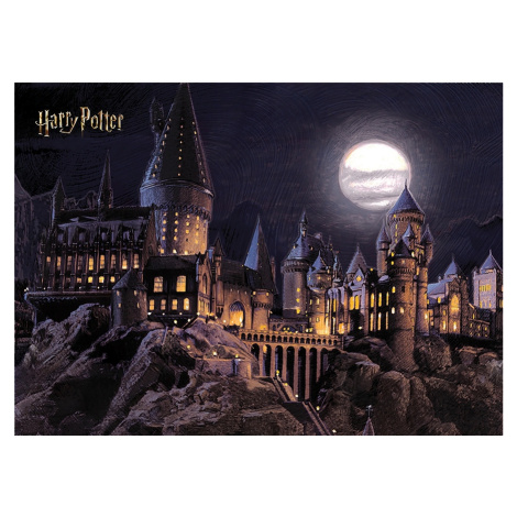 Dětská fototapeta Harry Potter Hogwarts Moon 252 x 182 cm, 4 díly