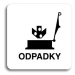 Accept Piktogram "odpadky" (80 × 80 mm) (bílá tabulka - černý tisk bez rámečku)