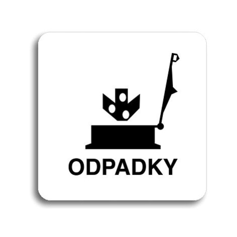 Accept Piktogram "odpadky" (80 × 80 mm) (bílá tabulka - černý tisk bez rámečku)