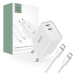 Nabíječka TECH-PROTECT C35W 2-PORT NETWORK CHARGER PD35W + TYPE-C CABLE WHITE (9319456605570)