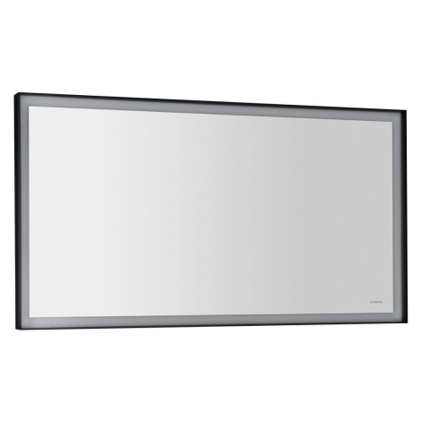Sapho SORT zrcadlo s LED osvětlením 120x70cm, černá mat