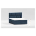 Tmavě modrá boxspring postel s úložným prostorem 160x200 cm Lola – Ropez