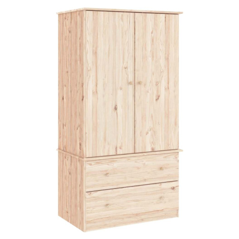vidaXL Šatní skříň ALTA 90 x 55 x 170 cm masivní borové dřevo