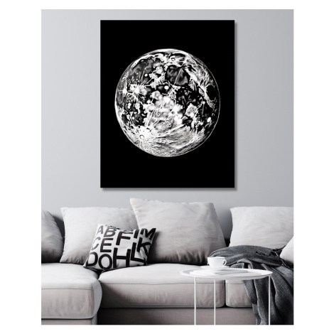 Obrazy na stěnu - Abstrakce - černobílá koule Rozměr: 80x100 cm, Rámování: bez rámu a bez vypnut