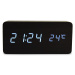 WOODOO CLOCK, digitální LED dřevěné hodiny černé