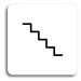 Accept Piktogram "schodiště" (80 × 80 mm) (bílá tabulka - černý tisk bez rámečku)