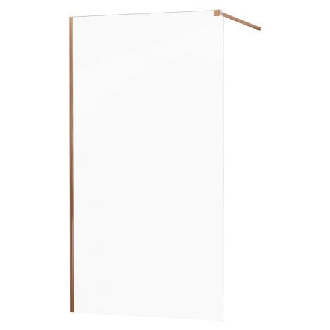 MEXEN/S KIOTO Sprchová zástěna WALK-IN 100x200 cm 8 mm, růžové zlato, transparent 800-100-101-60