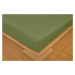 Saténové prostěradlo (90 x 200 cm) - Světle zelená - Výška matrace do 15 cm