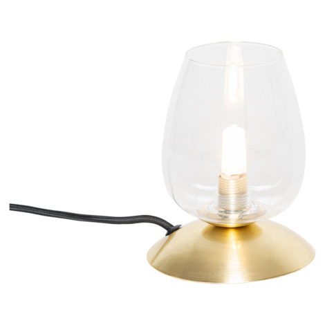 Klasická stolní lampa zlatá se sklem - Elien QAZQA