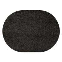 Vopi koberce Kusový koberec Eton černý ovál - 80x150 cm
