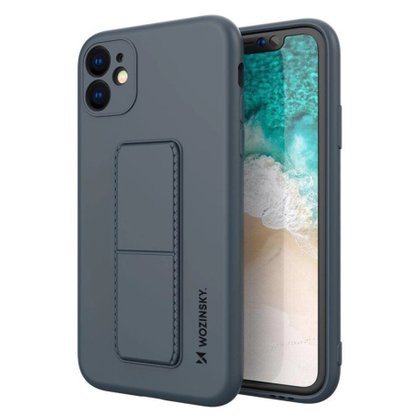 Wozinsky Kickstand Case silikonové pouzdro se stojánkem iPhone 11 Pro Max navy blue