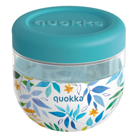 QUOKKA - Bubble, Plastová nádoba na jídlo WATERCOLOR LEAVES, 770ml, 40136
