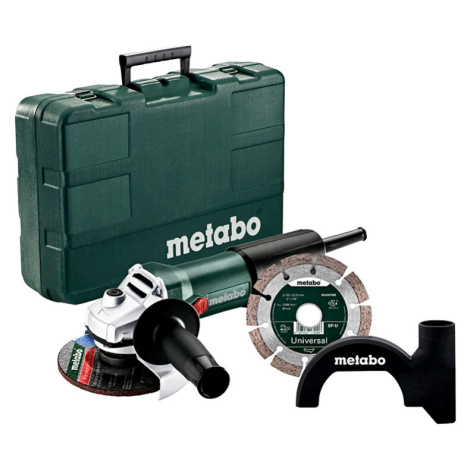 METABO WEV 850-125 Set úhlová bruska s kufrem + odsávací kryt CED / regulace / SoftStart