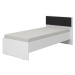 Studentská postel 90x200 geralt - bílá/černá