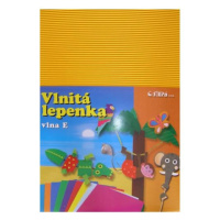 Vlnitý papír 260g - 34,5 × 24,5 cm - 10 listů - žlutá