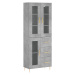 vidaXL Skříň highboard betonově šedá 69,5x34x180 cm kompozitní dřevo