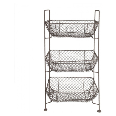 Drátěný kuchyňský stojan se 3 košíky – 35x26x71 cm Clayre & Eef