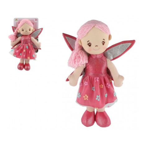 Panenka víla Pivoňka hadrová/látková 40 cm na kartě v sáčku Teddies