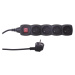 EMOS Prodlužovací kabel s vypínačem – 4 zásuvky, 5m, černý PC1415