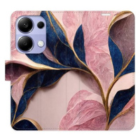 iSaprio flip pouzdro Pink Leaves pro Xiaomi Redmi Note 13 Pro