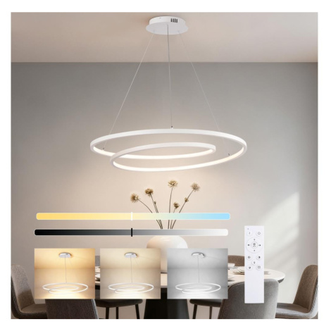 Brilagi-LED Stmívatelný lustr na lanku TWISTER LED/105W/230V pr. 100 cm bílá+DO BRI481