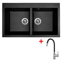 Sinks Amanda 860 Duo Metalblack + Flexia