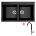 Sinks Amanda 860 Duo Metalblack + Flexia