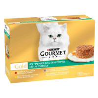 Gourmet Gold Raffiniertes Ragout 24 x 85 g - Kuřecí variace