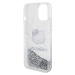 Zadní kryt Hello Kitty Liquid Glitter Electroplating Head Logo pro Apple iPhone 15, transparentn