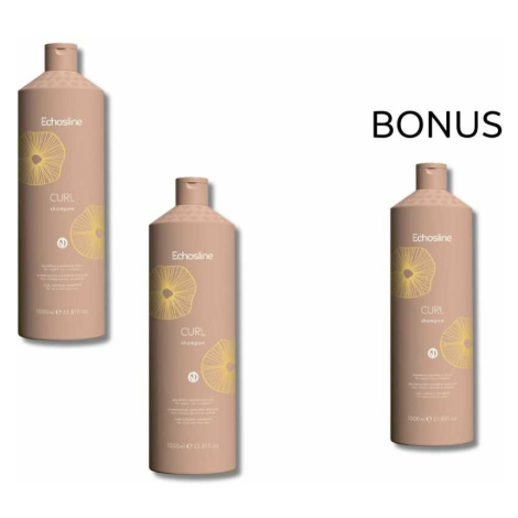 AKCE: 2+1 Echosline Curl Shampoo - šampon pro vlnité a kudrnaté vlasy, 1000 ml