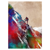 Ilustrace Mountaineer sport art 1, Justyna Jaszke, (30 x 40 cm)